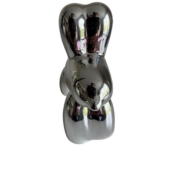 Ballon Dog Silver Sculpture Paper Weight - Picture 6 of 7